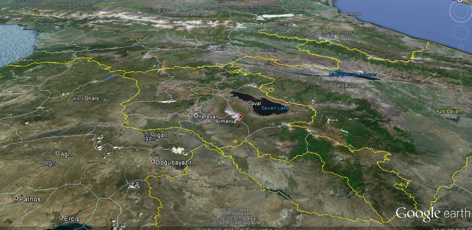 Armenie terre carte